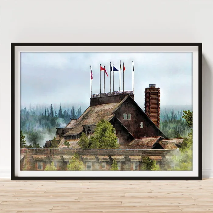 Yellowstone National Park Old Faithful Inn Art Print