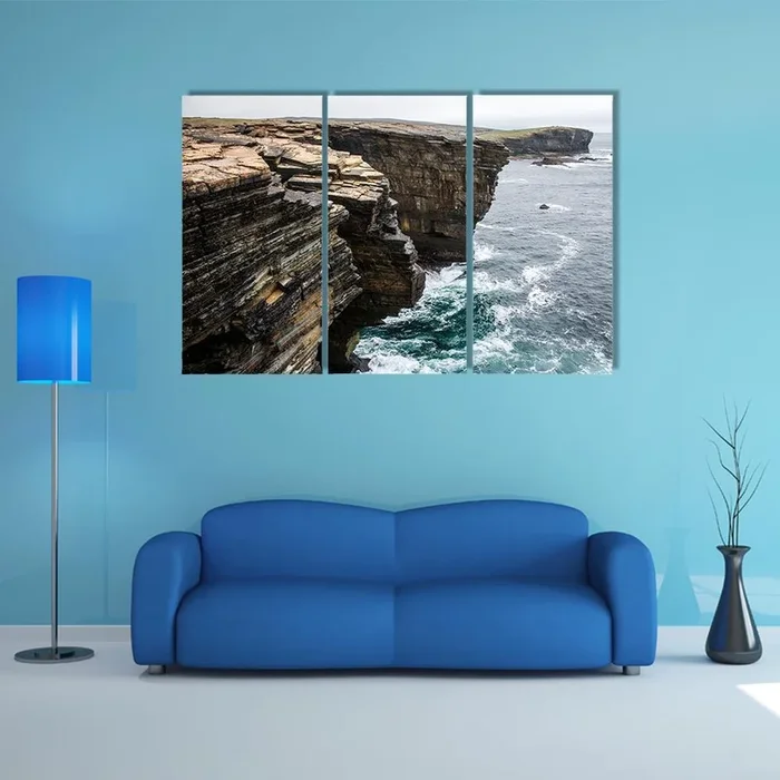 Yesnaby Cliffs Seascape Canvas Wall Art