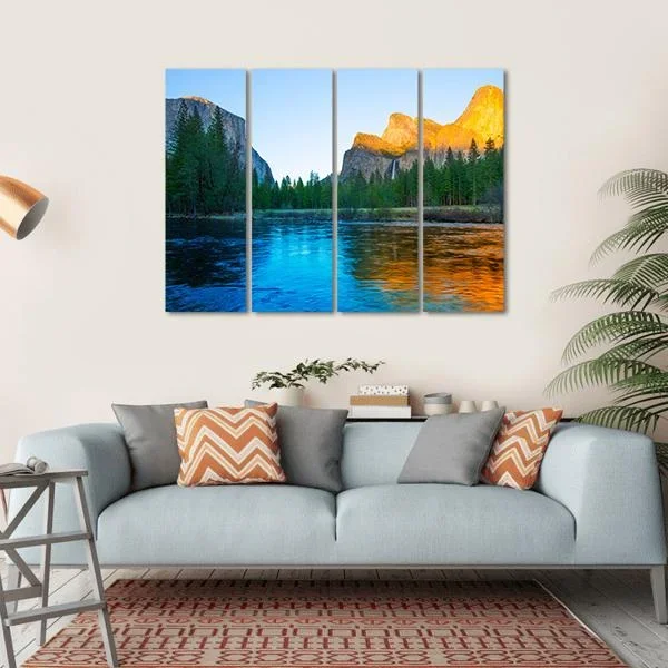 Yosemite Merced River In California Canvas Wall Art