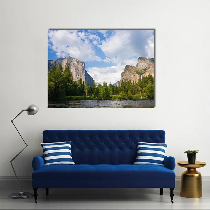 Yosemite Valley View with El Capitan Canvas Wall Art