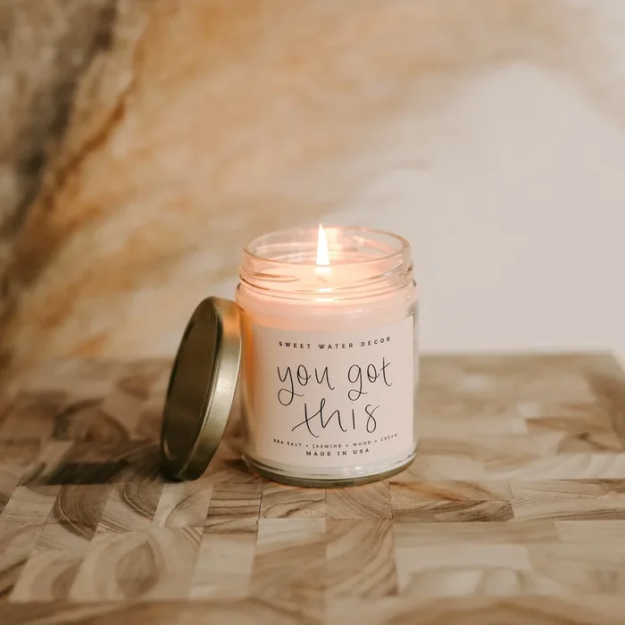 You Got This Soy Candle – Clear Jar – 9 oz – Decor Steals