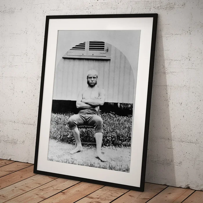 Young Teddy Roosevelt Shirtless – 1879 Art Print