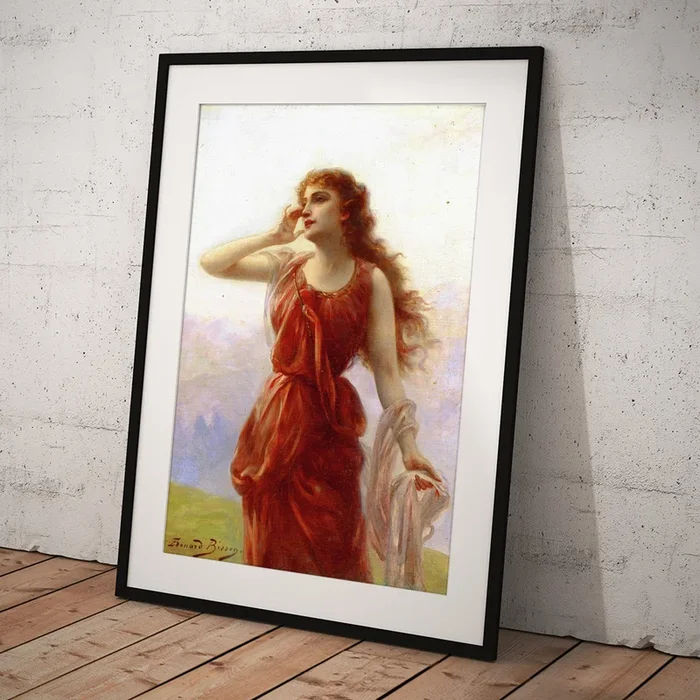 Young Woman in Red Art Print