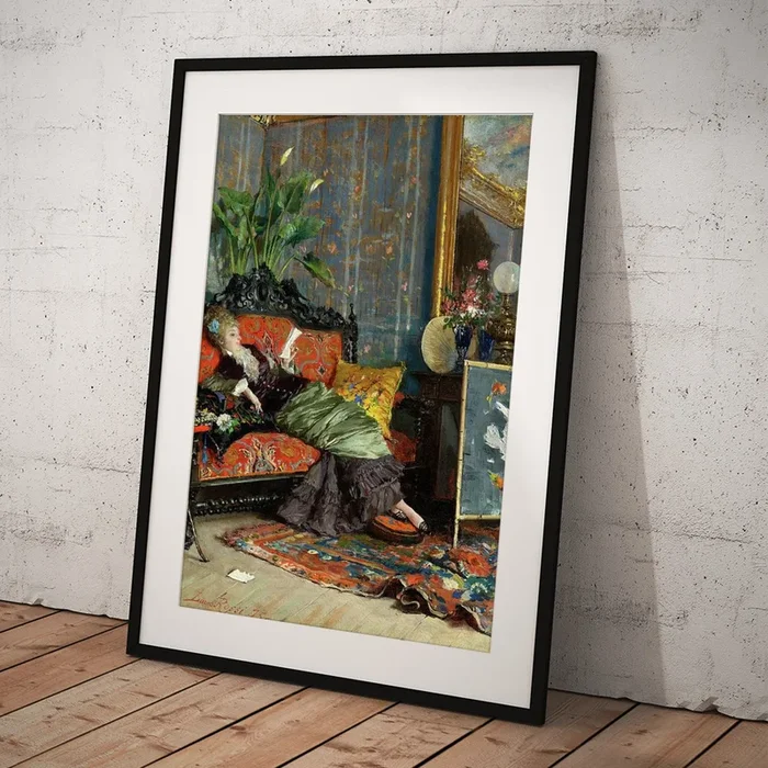 Young Woman Reading Art Print