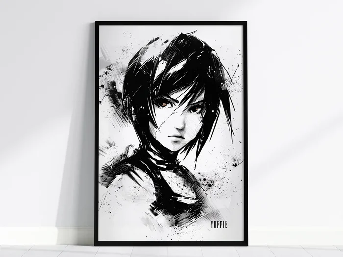 Yuffie Final Fantasy VII Poster | FF7 Wutai Ninja Fan Art Print | Framed or Unframed