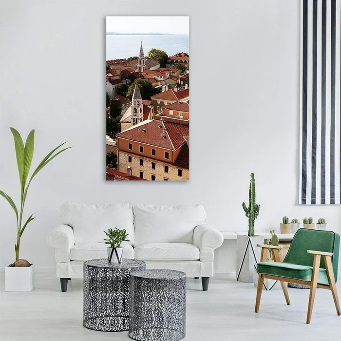 Zadar City View In Croatia Vertical Canvas Wall Art