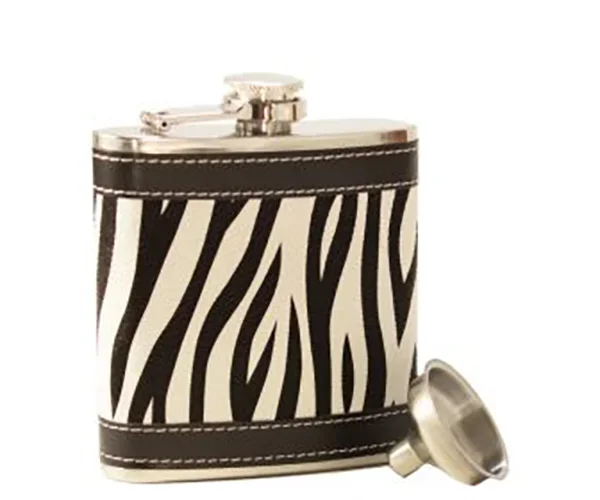 Zebra Stainless Steel Flask