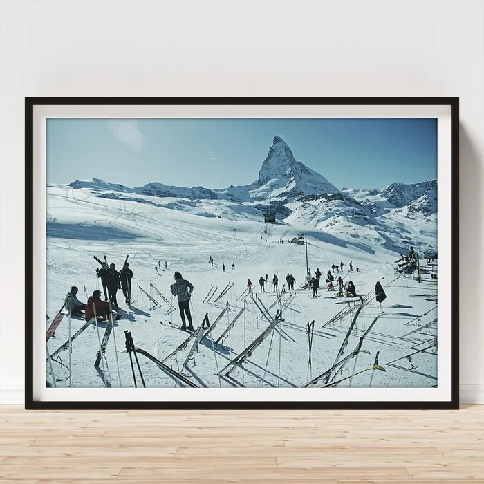 Zermatt Skiing Art Print