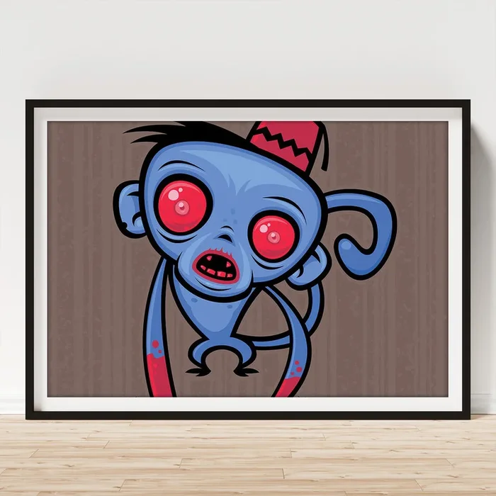 Zombie Monkey Art Print